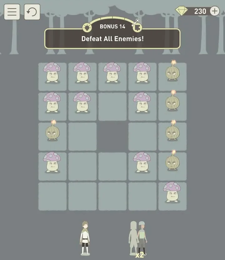 Бонусный уровень 14 «Одолей всех врагов!» в IQ Dungeon 2