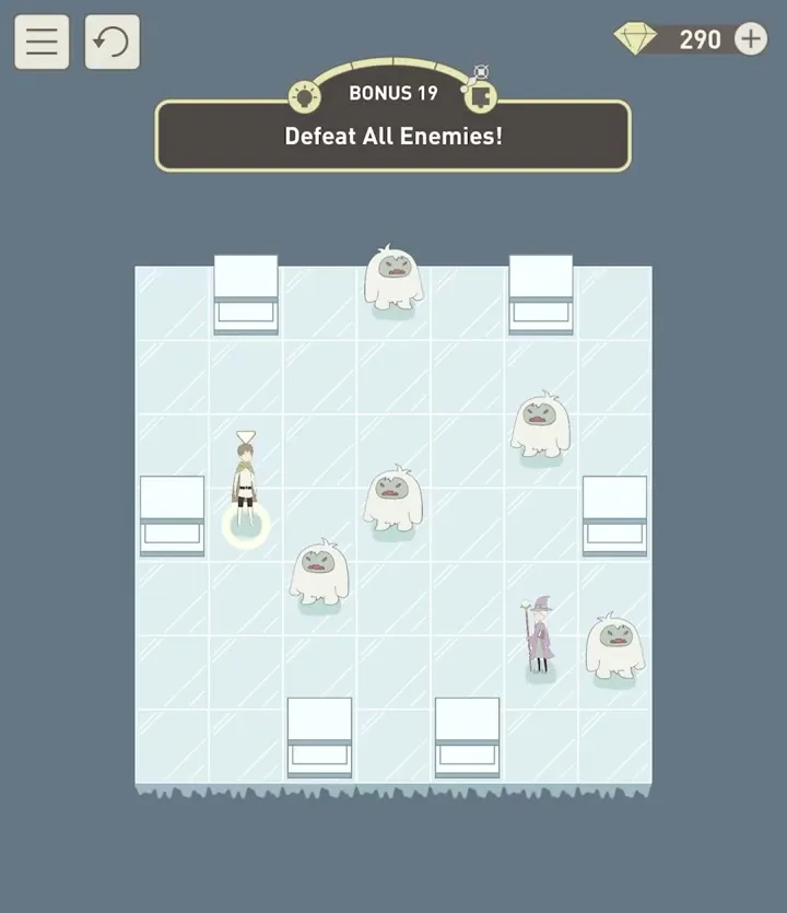 Бонусный уровень 19 «Одолей всех врагов!» в IQ Dungeon 2