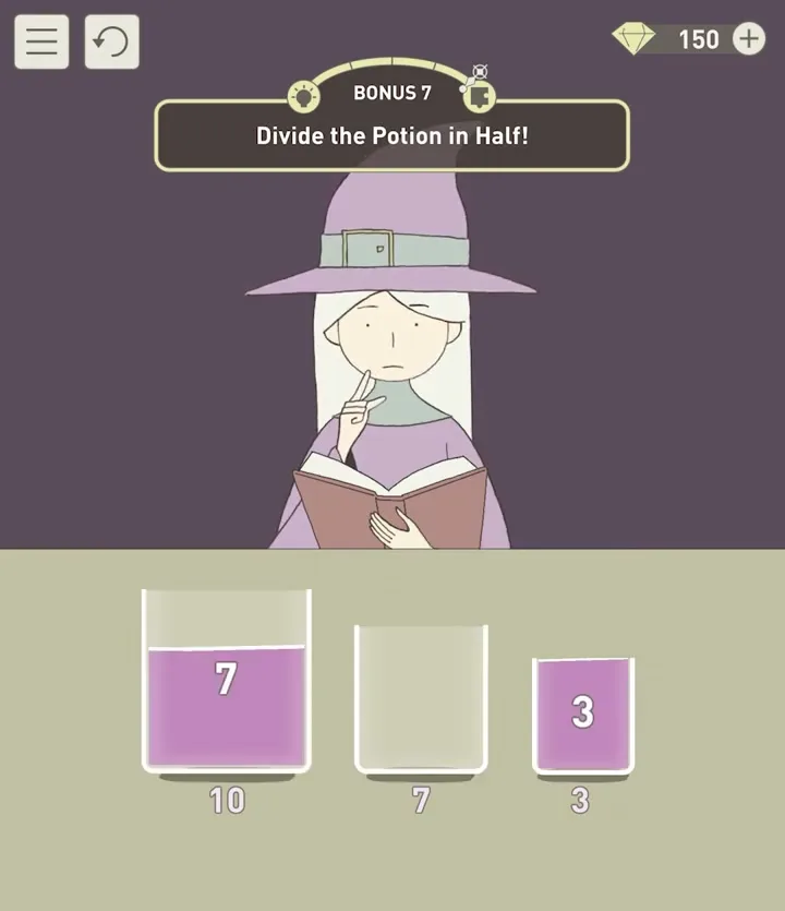 Бонусный уровень 7 «Раздели зелье пополам!» в IQ Dungeon 2