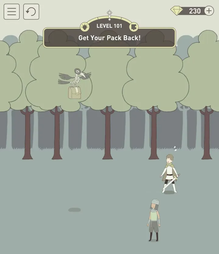 Уровень 101 «Верни свой рюкзак!» в IQ Dungeon 2