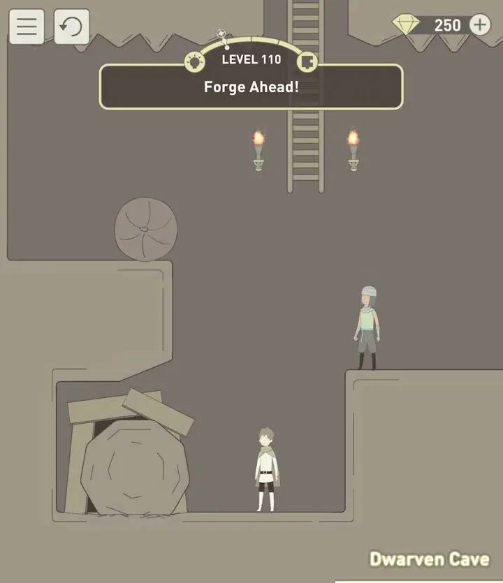 Уровень 110 «Двигайся вперед!» в IQ Dungeon 2