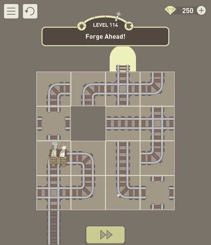 Уровень 114 «Двигайся вперед!» в IQ Dungeon 2
