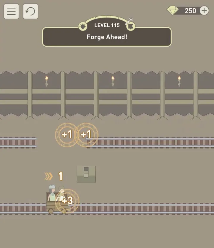Уровень 115 «Двигайся вперед!» в IQ Dungeon 2
