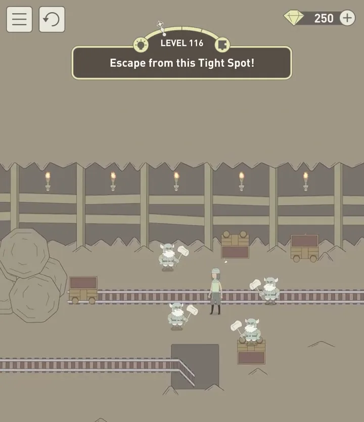 Уровень 116 «Выберись из этой ситуации!» в IQ Dungeon 2