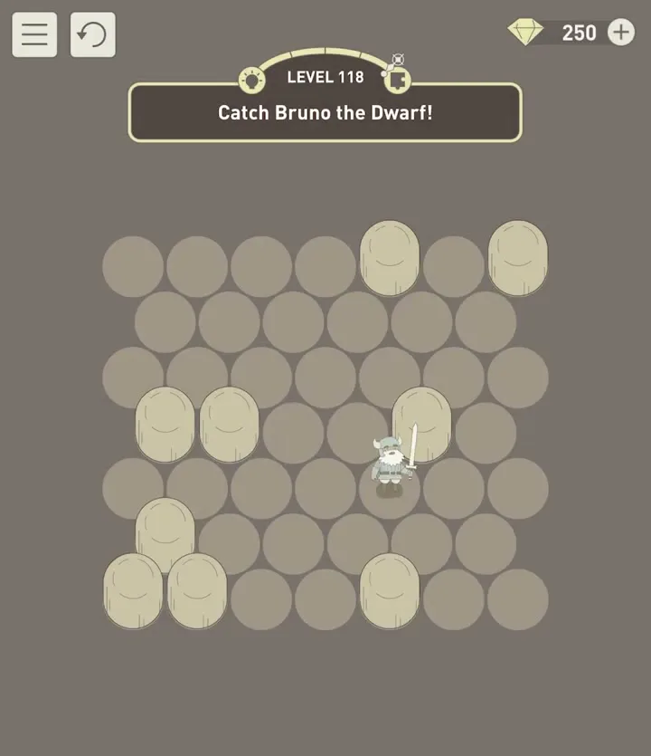 Уровень 118 «Поймай гнома!» в IQ Dungeon 2