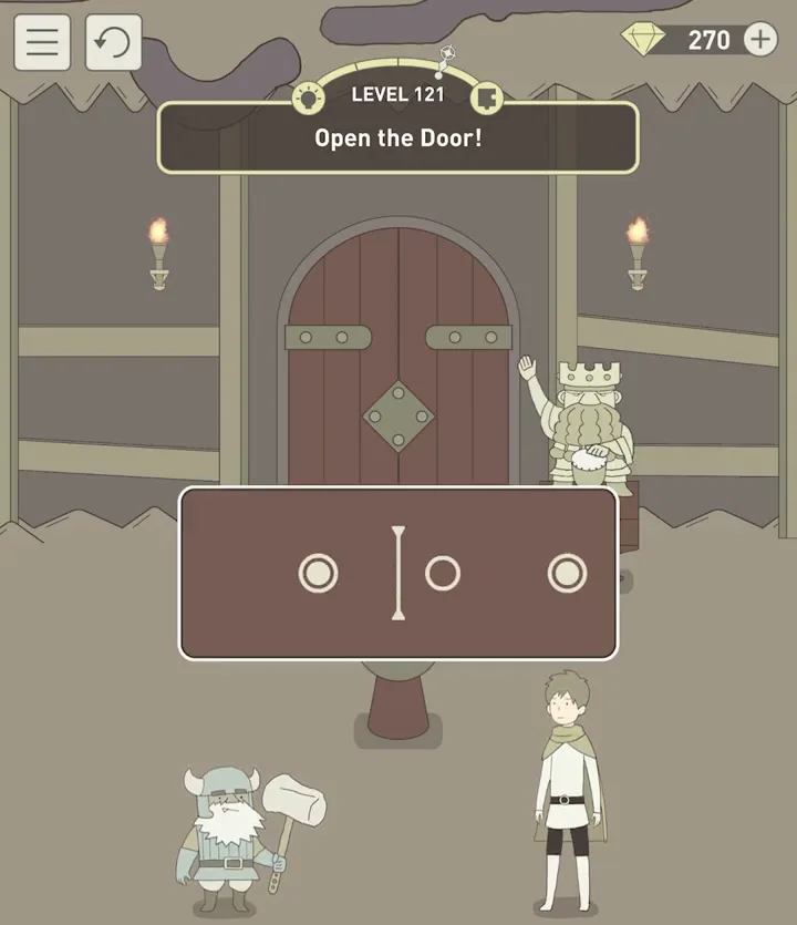 Уровень 121 «Открой дверь!» в IQ Dungeon 2