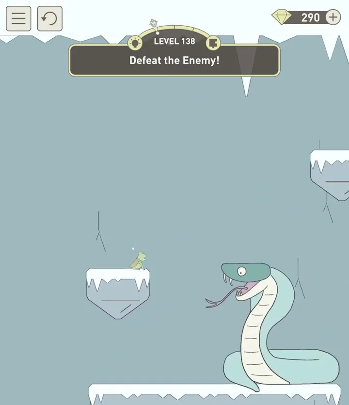 Уровень 138 «Одолей врага!» в IQ Dungeon 2
