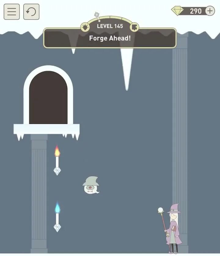 Уровень 145 «Двигайся вперед!» в IQ Dungeon 2