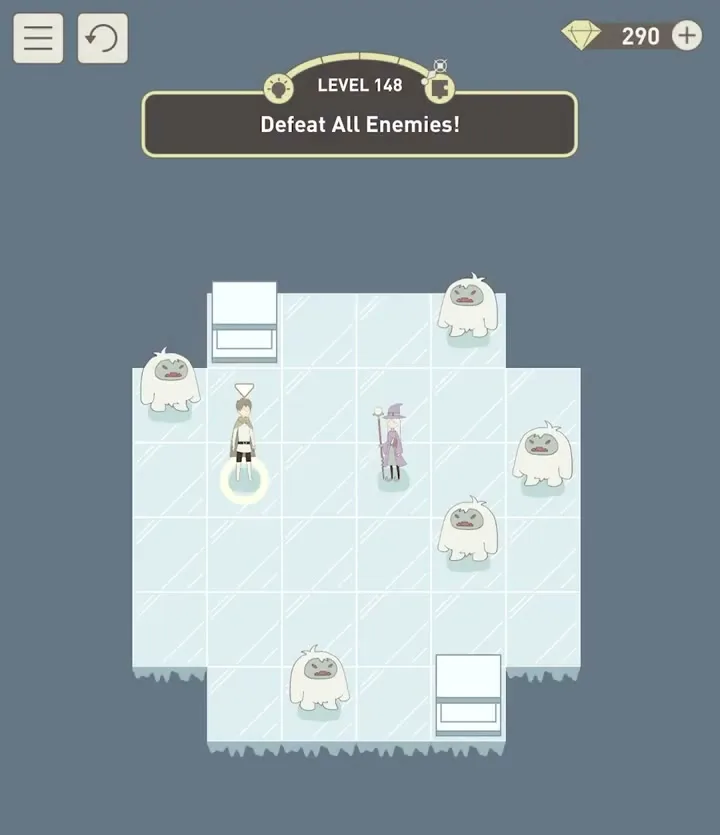 Уровень 148 «Одолей всех врагов!» в IQ Dungeon 2
