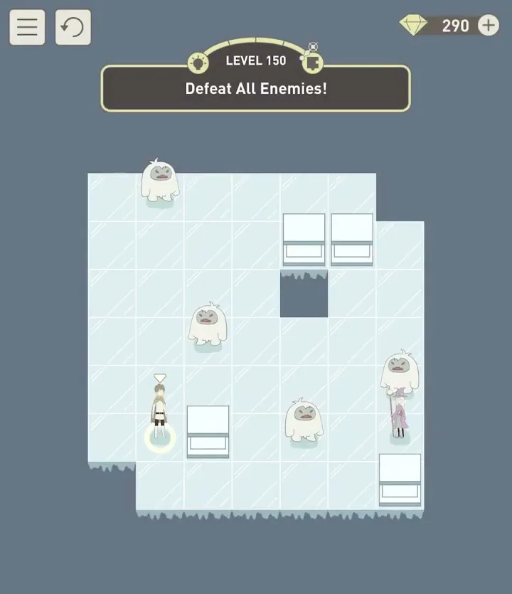 Уровень 150 «Одолей всех врагов!» в IQ Dungeon 2