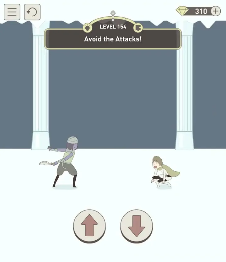 Уровень 154 «Уклонись от атак!» в IQ Dungeon 2
