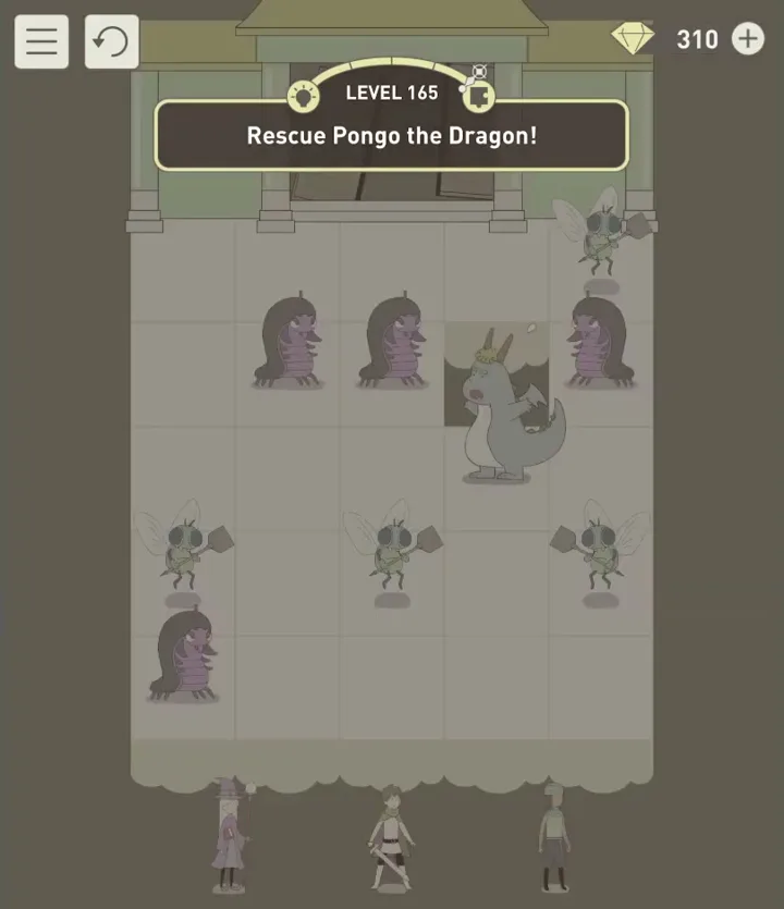 Уровень 165 «Спаси дракона Понго!» в IQ Dungeon 2