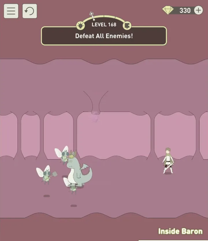Уровень 168 «Одолей всех врагов!» в IQ Dungeon 2