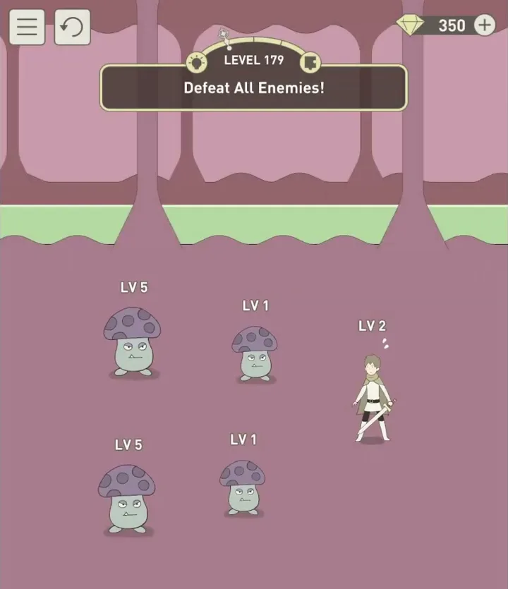 Уровень 179 «Одолей всех врагов!» в IQ Dungeon 2