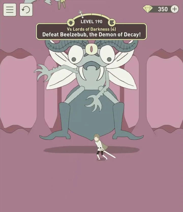 Уровень 190 «Победи Вельзевула, демона разложения!» в IQ Dungeon 2