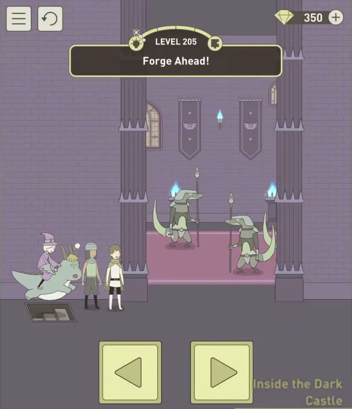 Уровень 205 «Двигайся вперед!» в IQ Dungeon 2