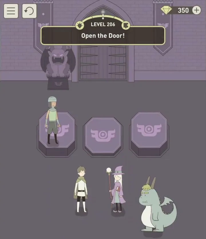 Уровень 206 «Открой дверь!» в IQ Dungeon 2