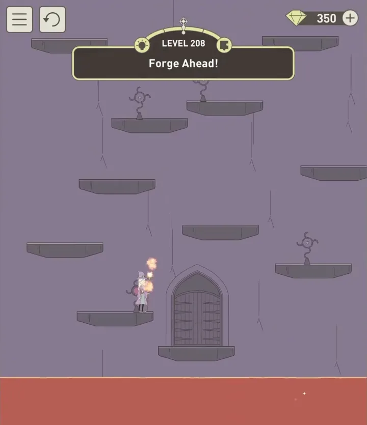 Уровень 208 «Двигайся вперед!» в IQ Dungeon 2