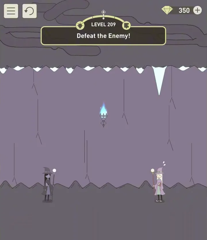 Уровень 209 «Одолей врага!» в IQ Dungeon 2