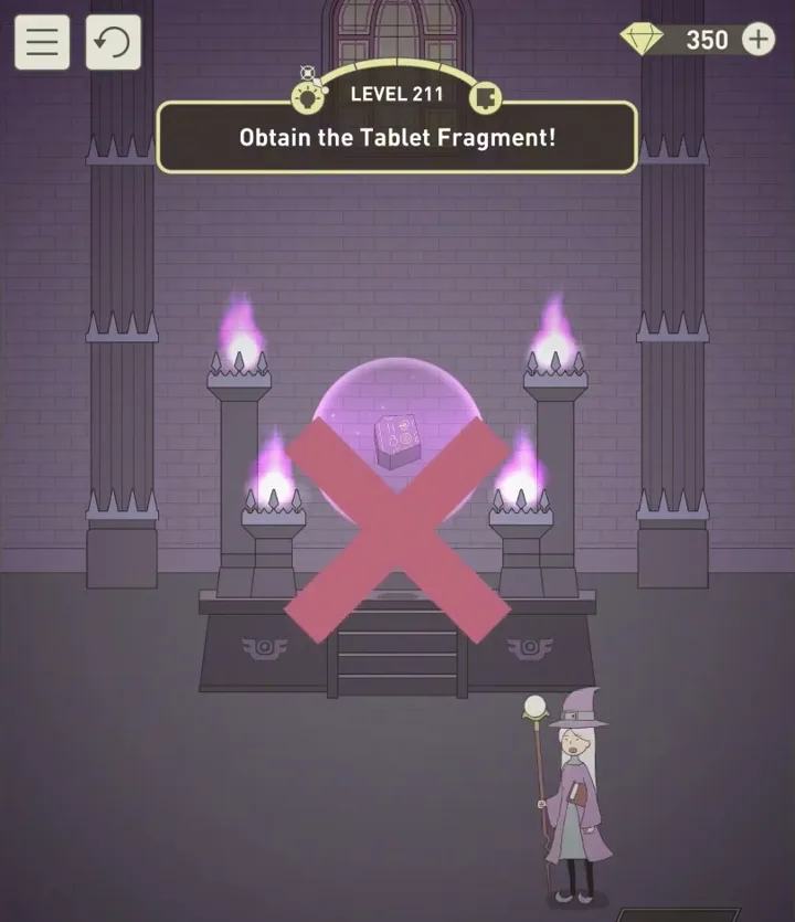 Уровень 211 «Добудь осколок таблички!» в IQ Dungeon 2