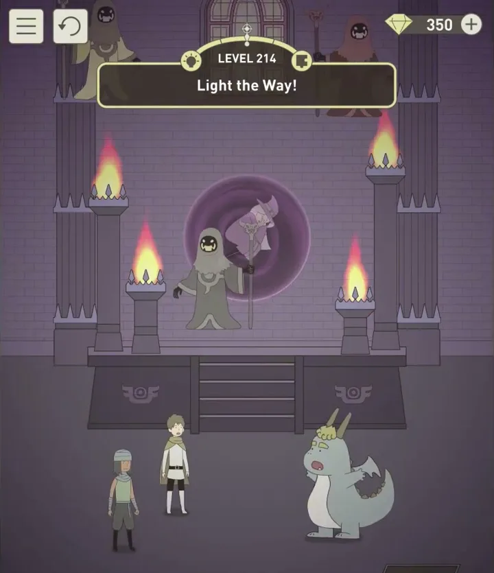 Уровень 214 «Зажги свет!» в IQ Dungeon 2