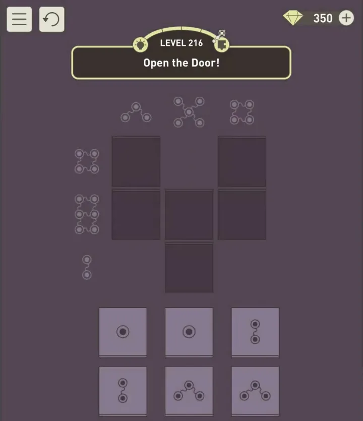 Уровень 216 «Открой дверь!» в IQ Dungeon 2