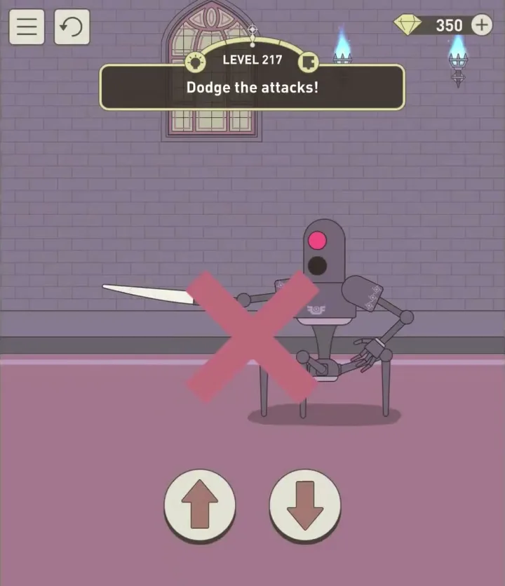 Уровень 217 «Уклоняйся от атак!» в IQ Dungeon 2