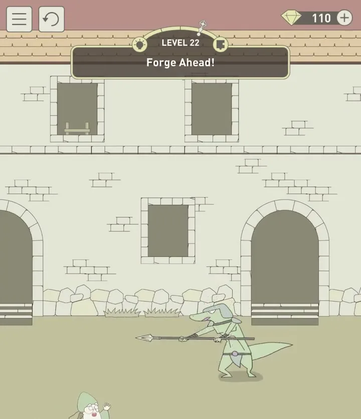 Уровень 22 «Двигайся вперед!» в IQ Dungeon 2