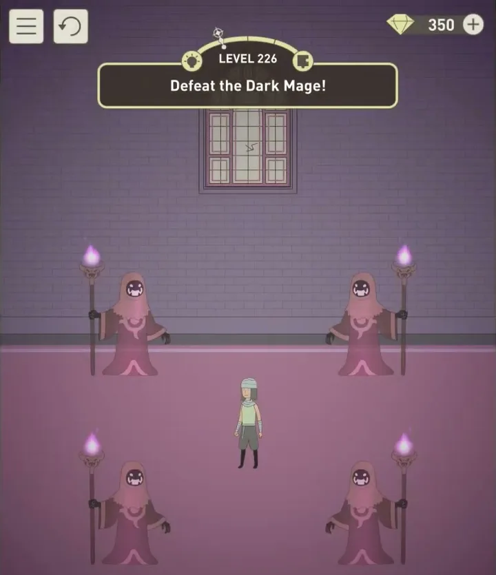 Уровень 226 «Победи темного мага!» в IQ Dungeon 2