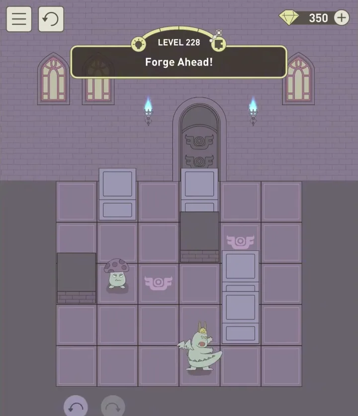 Уровень 228 «Двигайся вперед!» в IQ Dungeon 2