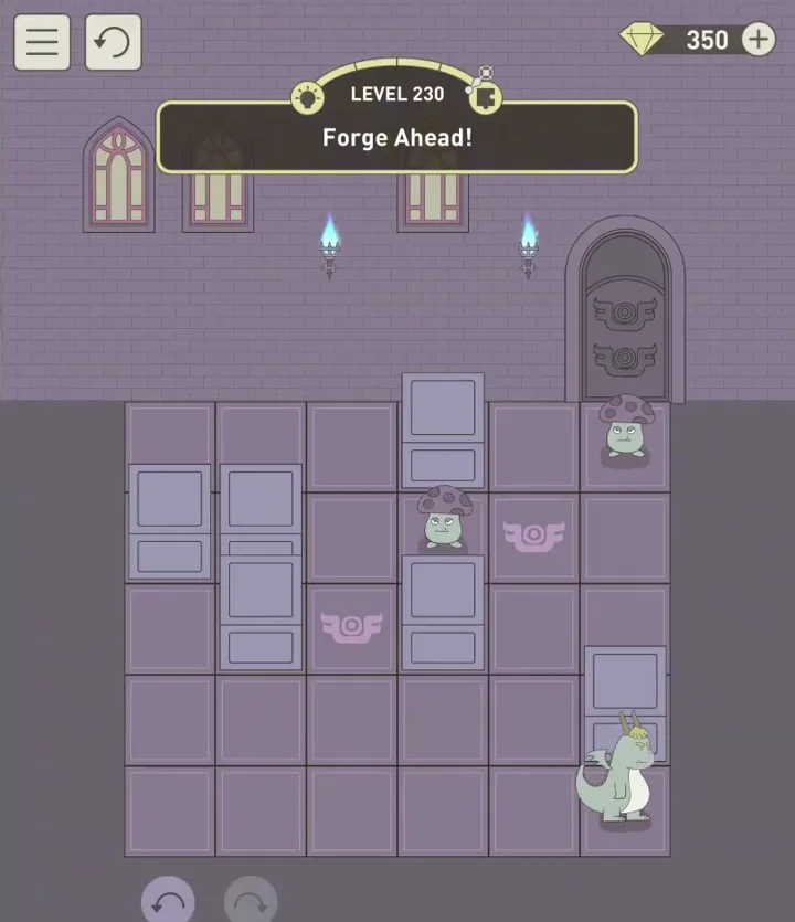 Уровень 230 «Двигайся вперед!» в IQ Dungeon 2