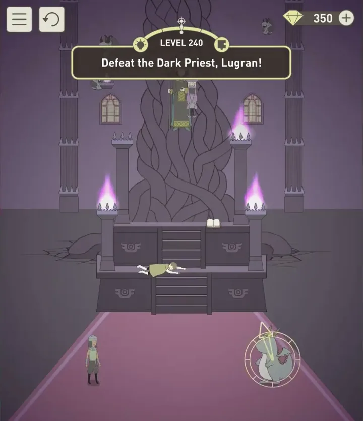 Уровень 240 «Победи темного жреца Луграна!» в IQ Dungeon 2
