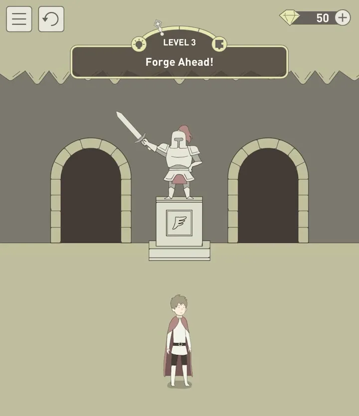 Уровень 3 «Двигайся вперед!» в IQ Dungeon 2