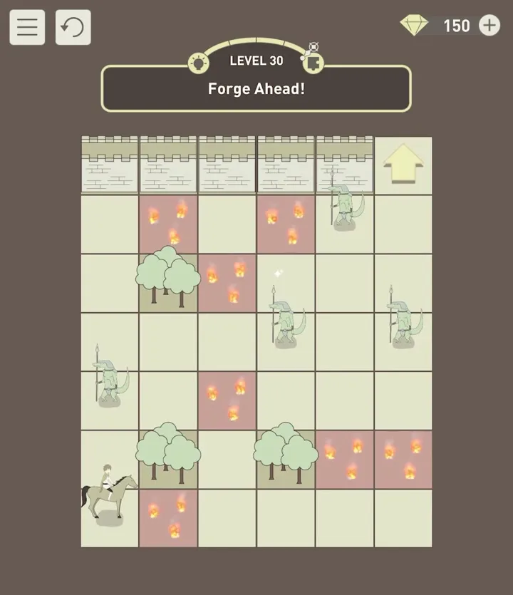 Уровень 30 «Двигайся вперед!» в IQ Dungeon 2