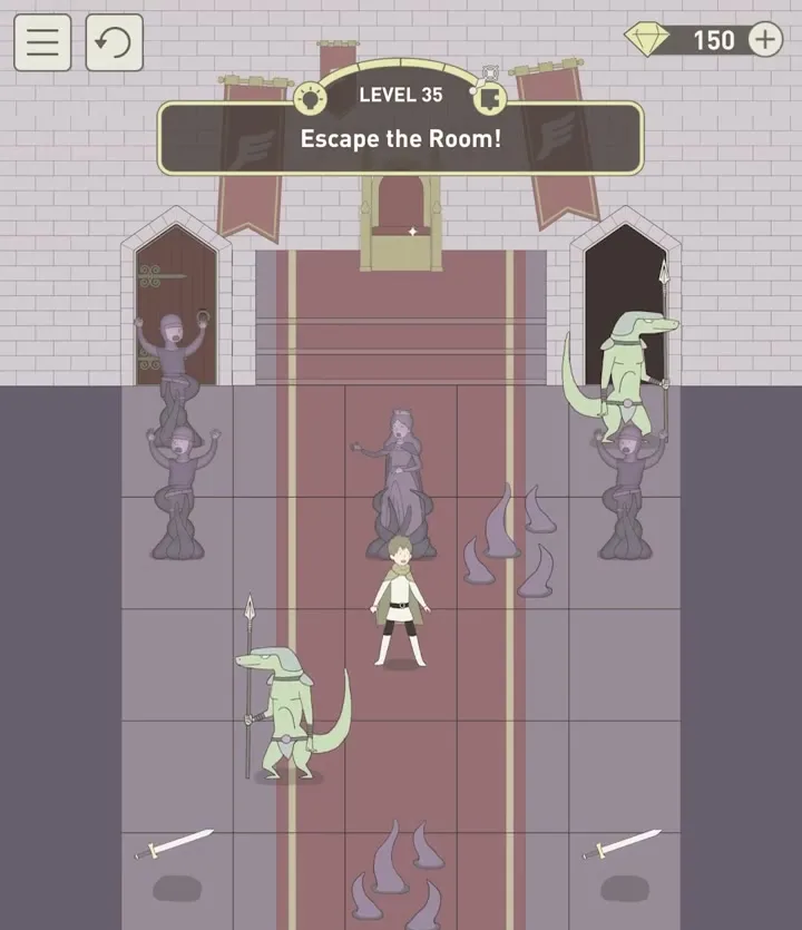 Уровень 35 «Выберись из комнаты!» в IQ Dungeon 2