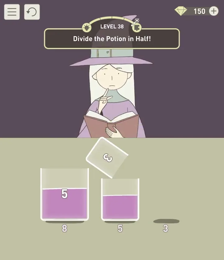 Уровень 38 «Раздели зелье пополам!» в IQ Dungeon 2