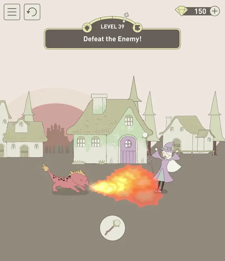 Уровень 39 «Одолей врага!» в IQ Dungeon 2