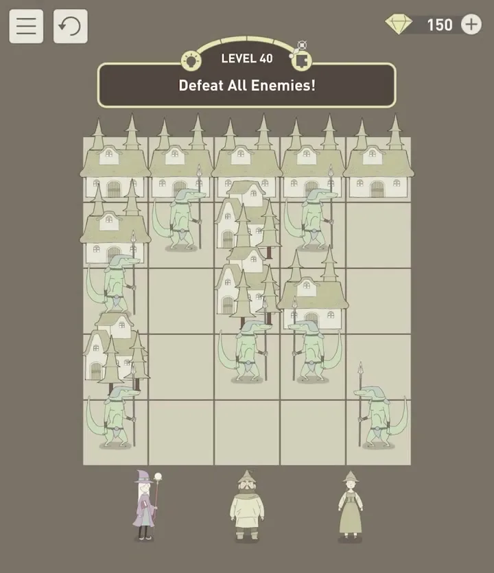 Уровень 40 «Одолей всех врагов!» в IQ Dungeon 2