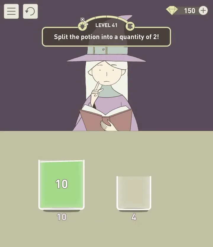 Уровень 41 «Раздели зелье на количество 2!» в IQ Dungeon 2