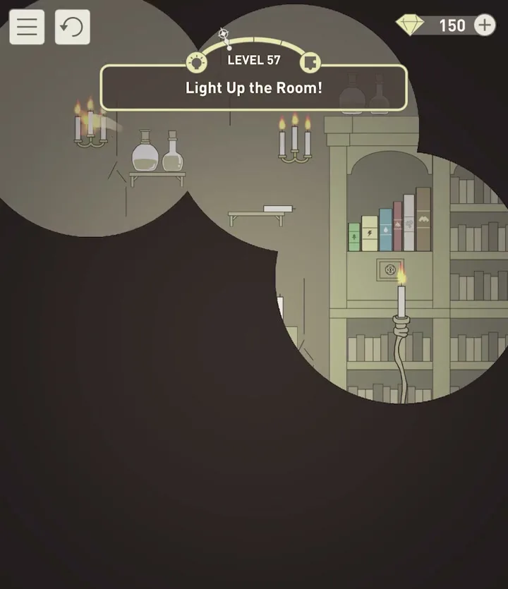 Уровень 57 «Освети комнату!» в IQ Dungeon 2