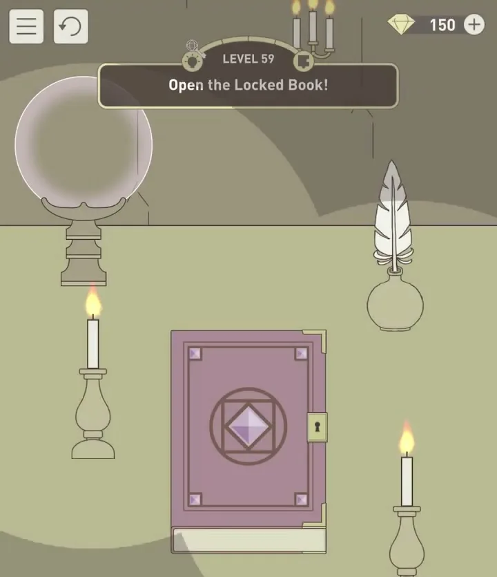 Уровень 59 «Открой запертую книгу!» в IQ Dungeon 2