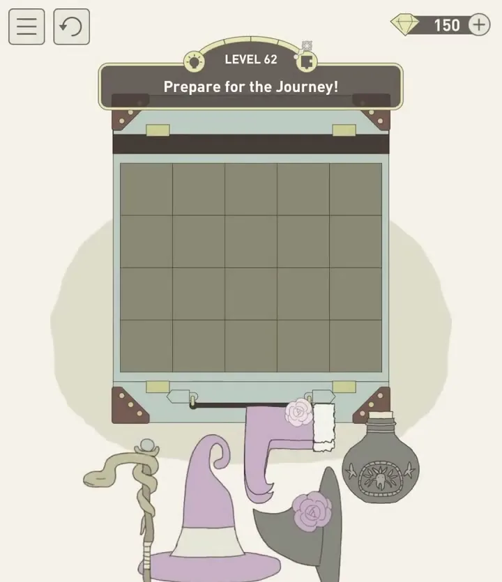 Уровень 62 «Соберись в путь!» в IQ Dungeon 2