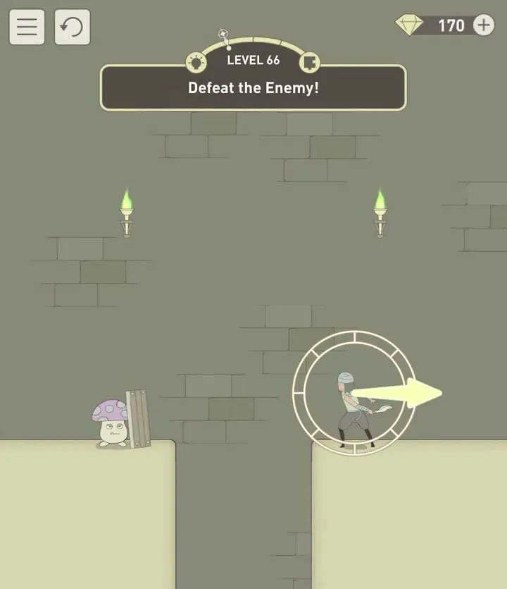 Уровень 66 «Одолей врага!» в IQ Dungeon 2