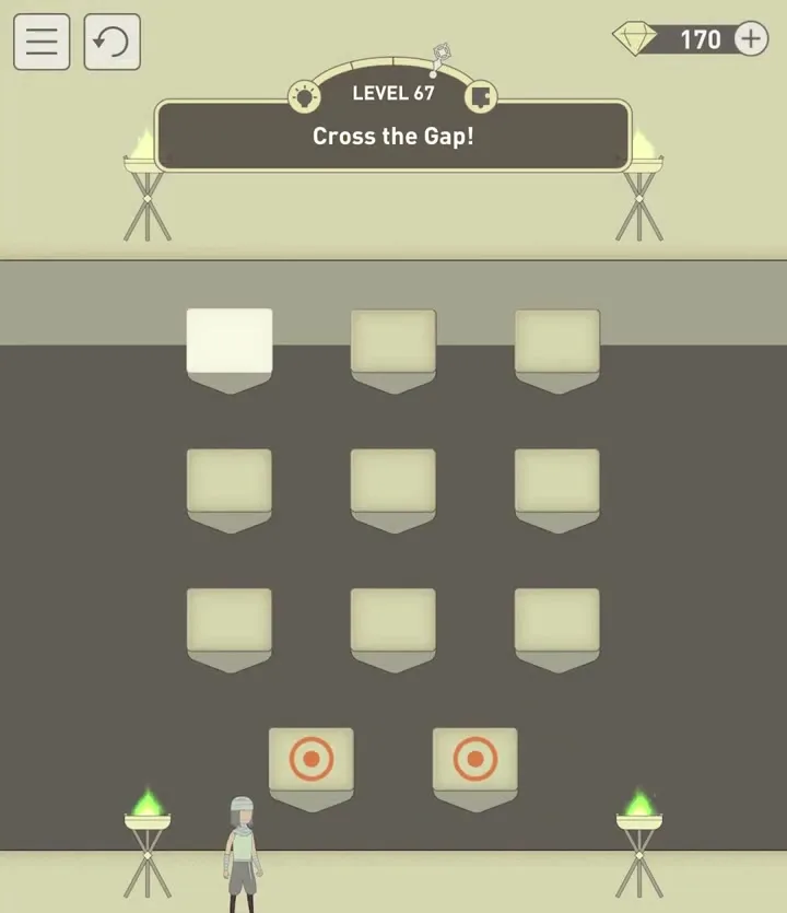 Уровень 67 «Перепрыгни пропасть!» в IQ Dungeon 2