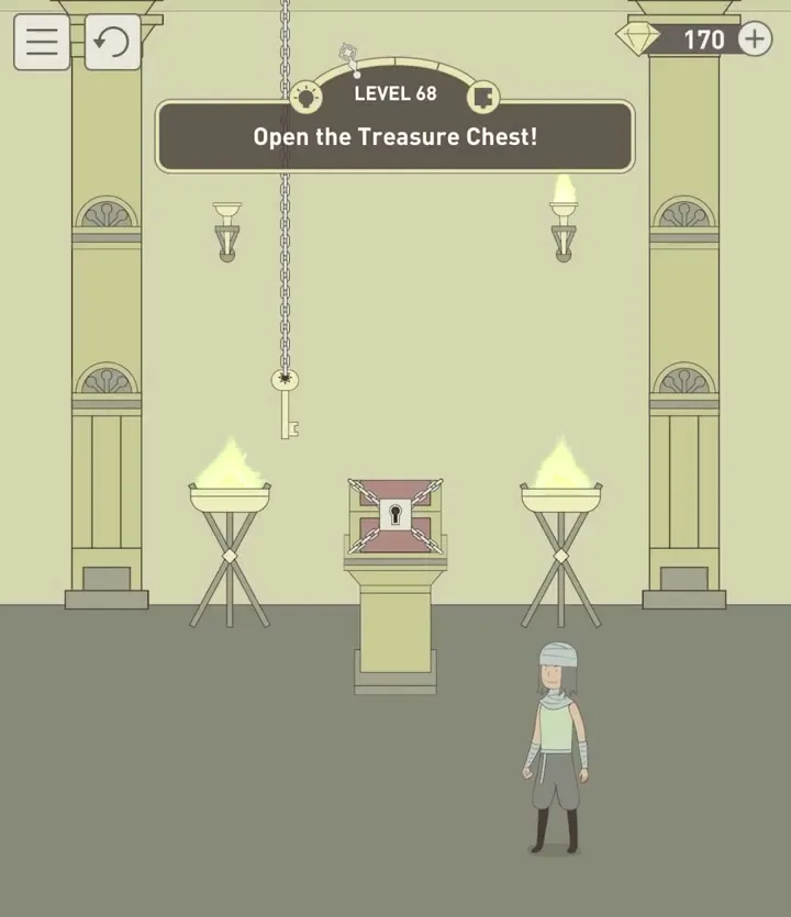 Уровень 68 «Открой сундук!» в IQ Dungeon 2
