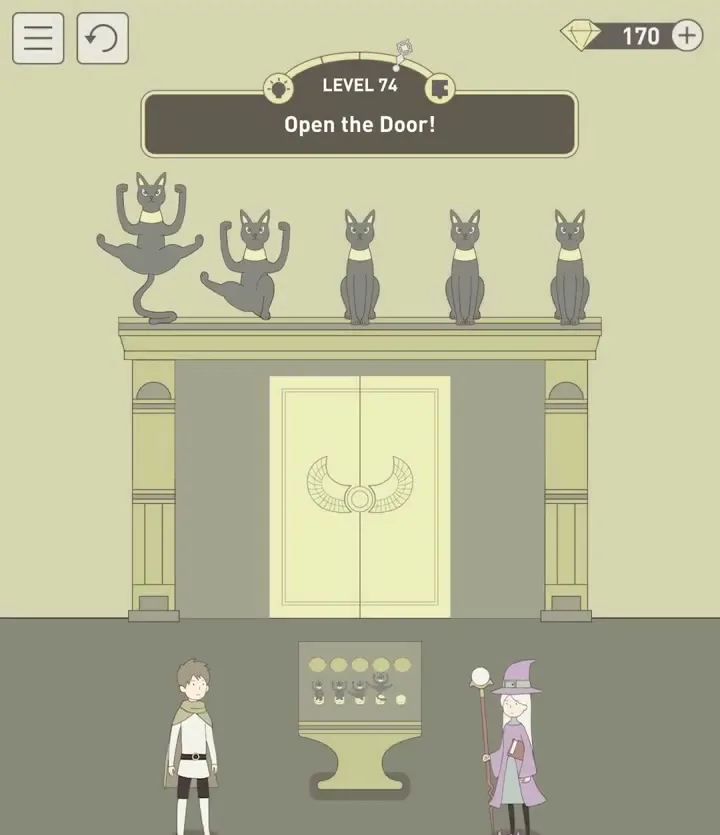 Уровень 74 «Открой дверь!» в IQ Dungeon 2