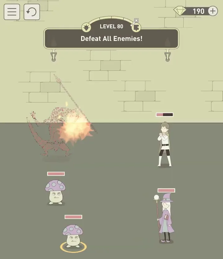 Уровень 80 «Одолей всех врагов!» в IQ Dungeon 2