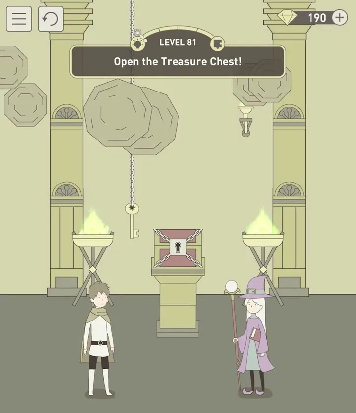 Уровень 81 «Открой сундук!» в IQ Dungeon 2