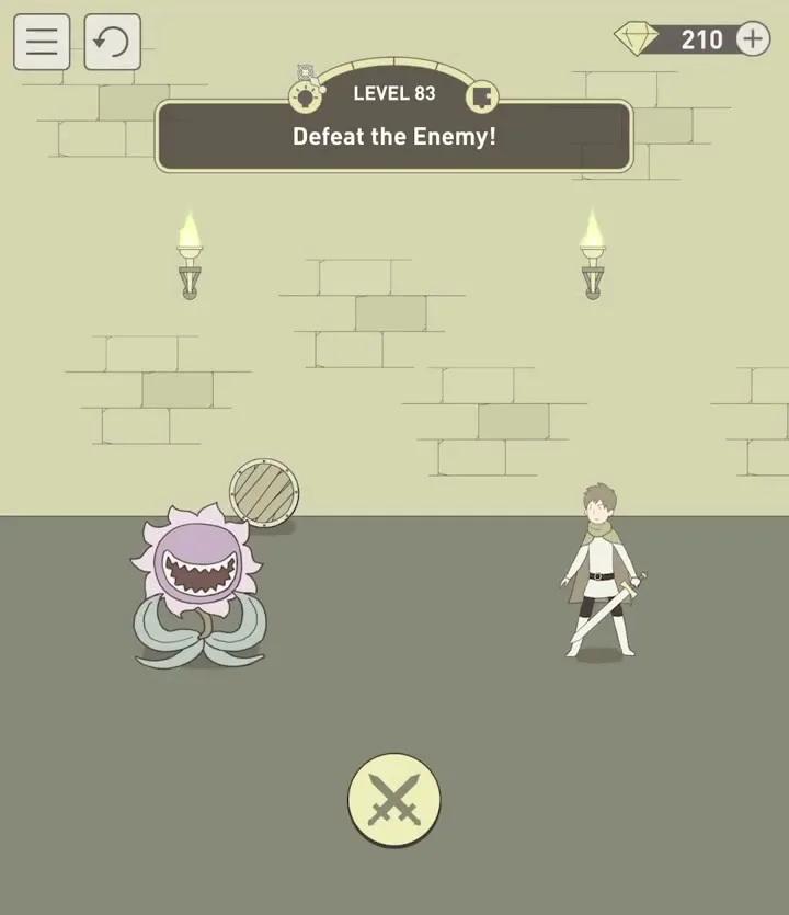 Уровень 83 «Одолей врага!» в IQ Dungeon 2
