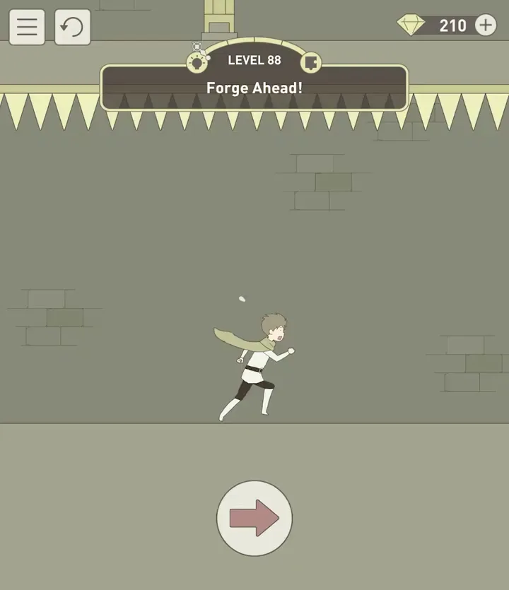 Уровень 88 «Двигайся вперед!» в IQ Dungeon 2